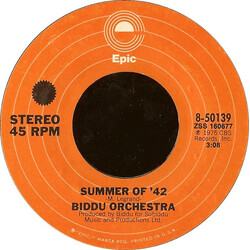 Biddu Orchestra Summer Of '42 VINYL 7" USED