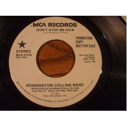 Rossington Collins Band Don't Stop Me Now USED VINYL 7INCH 45 RPM SINGLE PROMO