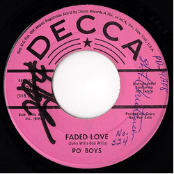 Po' Boys Faded Love / Sunny-Gem USED VINYL 7INCH 45 RPM PROMO