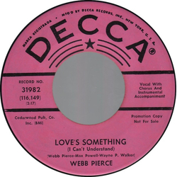 Webb Pierce Love's Something (I Can't Understand) Vinyl 7" USED