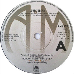 Roger Daltrey / Rick Wakeman Loves Dream USED VINYL 7INCH 45 RPM SINGLE
