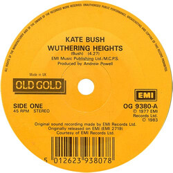 Kate Bush Wuthering Heights / The Man With The Child In His Eyes USED VINYL 7INCH 45 RPM