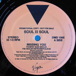 Soul II Soul Missing You VINYL 12" USED