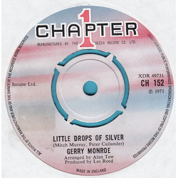 Gerry Monroe Little Drops Of Silver / Sharon Vinyl 7" USED
