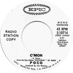 Poco (3) C'mon Vinyl 7" USED