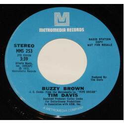 Tim Davis Buzzy Brown USED VINYL 7INCH 45 RPM PROMO STEREO MONO