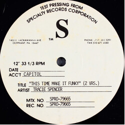 Tracie Spencer This Time Make It Funky (2 VRS.) Vinyl 12" USED