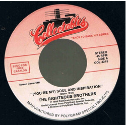 The Righteous Brothers / Conway Twitty (You're My) Soul And Inspiration / Lonely Blue Boy USED VINYL 7INCH 45 RPM REISSUE STEREO