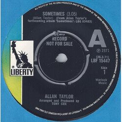 Allan Taylor Sometimes USED VINYL 7INCH 45 RPM SINGLE PROMO