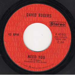 David Rogers (7) Need You USED VINYL 7INCH 45 RPM SINGLE