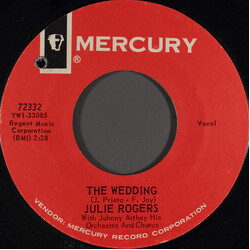 Julie Rogers The Wedding / Without Your Love USED VINYL 7INCH 45 RPM STYRENE