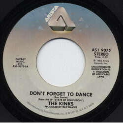 The Kinks Don't Forget To Dance USED VINYL 7INCH 45 RPM STYRENE