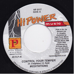 The Meditations Control Your Temper USED VINYL 7INCH 45 RPM