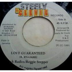 Jack Radics / Reggie Stepper Love Guaranteed USED VINYL 7INCH 45 RPM