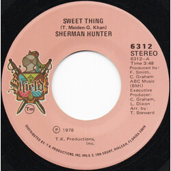 Sherman Hunter Sweet Thing / Somebody Loves You USED VINYL 7INCH 45 RPM