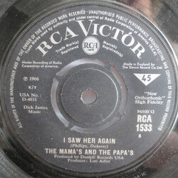 The Mamas & The Papas I Saw Her Again VINYL 7" USED