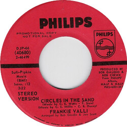 Frankie Valli Circles In The Sand USED VINYL 7INCH 45 RPM PROMO STEREO MONO