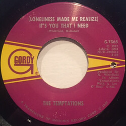 The Temptations (Loneliness Made Me Realize) It's You That I Need / Don't Send Me Away VINYL 7" USED