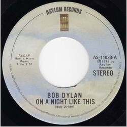Bob Dylan On A Night Like This / You Angel You USED VINYL 7INCH 45 RPM SINGLE STEREO