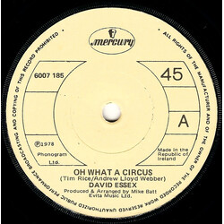 David Essex Oh What A Circus USED VINYL 7INCH 45 RPM