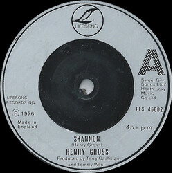 Henry Gross Shannon USED VINYL 7INCH 45 RPM SINGLE
