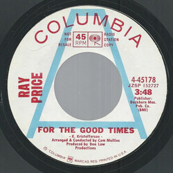 Ray Price For the Good Times USED VINYL 7INCH PROMO