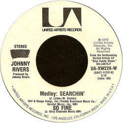 Johnny Rivers Medley: Searchin' / So Fine USED VINYL 7INCH 45 RPM PROMO