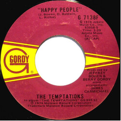 The Temptations / The Temptations Band Happy People / Happy People (Instrumental) USED VINYL 7INCH 45 RPM STYRENE