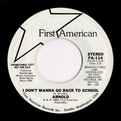Arnold Grizzley I Don't Wanna Go Back To School / Cut The Crap USED VINYL 7INCH 45 RPM PROMO