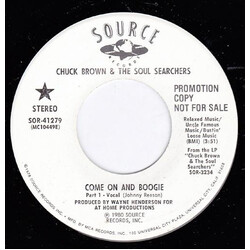 Chuck Brown & The Soul Searchers Come On And Boogie USED VINYL 7INCH 45 RPM SINGLE PROMO