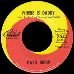 Patti Drew Where Is Daddy USED VINYL 7INCH 45 RPM SINGLE