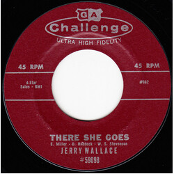 Jerry Wallace There She Goes / Angel On My Shoulder USED VINYL 7INCH 45 RPM SINGLE