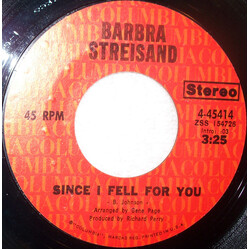 Barbra Streisand Since I Fell For You USED VINYL 7INCH 45 RPM SINGLE STYRENE