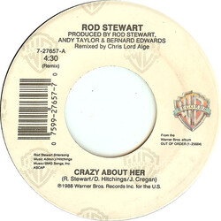 Rod Stewart Crazy About Her USED VINYL 7INCH 45 RPM SINGLE
