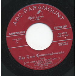 Paul Anka / George Hamilton IV / Johnny Nash The Teen Commandments Vinyl 7" USED