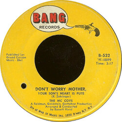 The McCoys Don't Worry Mother, Your Son's Heart Is Pure / Ko-Ko USED VINYL 7INCH 45 RPM SINGLE