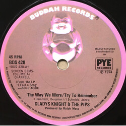 Gladys Knight And The Pips The Way We Were / Try To Remember USED VINYL 7INCH 45 RPM SINGLE