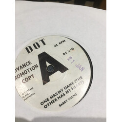 Barry Young One Has My Name (The Other Has My Heart) USED VINYL 7INCH 45 RPM SINGLE PROMO MONO
