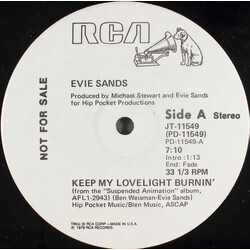 Evie Sands Keep My Lovelight Burnin' USED VINYL 12INCH 33 S RPM PROMO STEREO MONO
