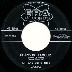 Art And Dotty Todd Chanson D'Amour (Song Of Love) / Along The Trail With You USED VINYL 7INCH 45 RPM SINGLE