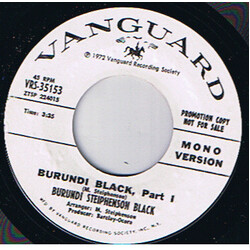 Burundi Black Burundi Black, Part 1 USED VINYL 7INCH PROMO STEREO MONO