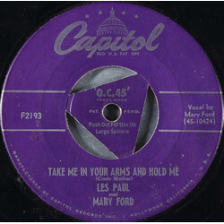 Les Paul & Mary Ford / Les Paul Take Me In Your Arms And Hold Me / Meet Mister Callaghan USED VINYL 7INCH SINGLE 45 RPM
