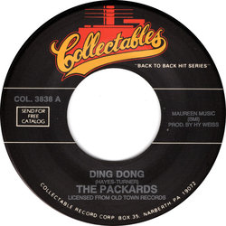 The Packards / The Tremaines Ding Dong / Jingle Jangle Vinyl 7" USED