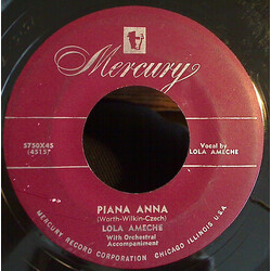 Lola Ameche Piana Anna / Ragtime Melody USED VINYL 7INCH 45 RPM