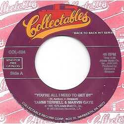 Tammi Terrell / Marvin Gaye You're All I Need To Get By / Good Lovin' Ain't Easy To Come By USED VINYL 7INCH 45 RPM SINGLE REISSUE