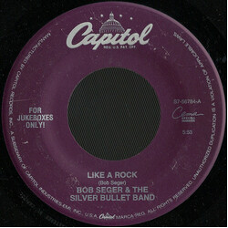 Bob Seger And The Silver Bullet Band Like A Rock Vinyl 7" USED