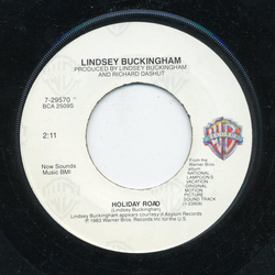 Lindsey Buckingham / Ralph Burns Holiday Road Vinyl 7" USED