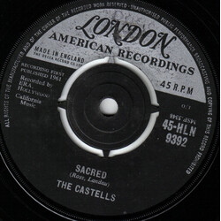 Castells Sacred / I Get Dreamy USED VINYL 7INCH 45 RPM SINGLE