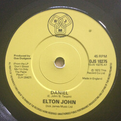 Elton John Daniel USED VINYL 7INCH 45 RPM SINGLE REISSUE