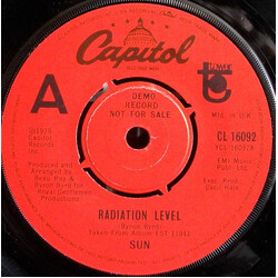 Sun (7) Radiation Level USED VINYL 7INCH 45 RPM SINGLE PROMO